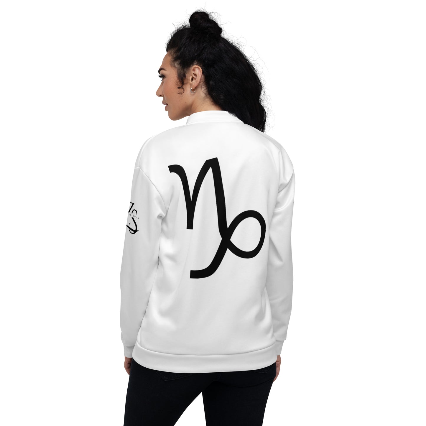 Capricorn Unisex Bomber Jacket - White