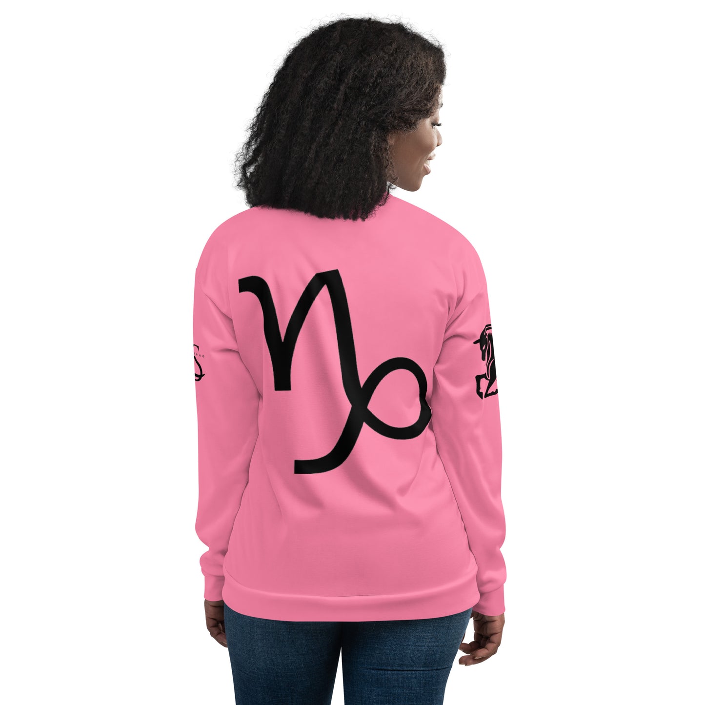 Capricorn Unisex Bomber Jacket - Pink