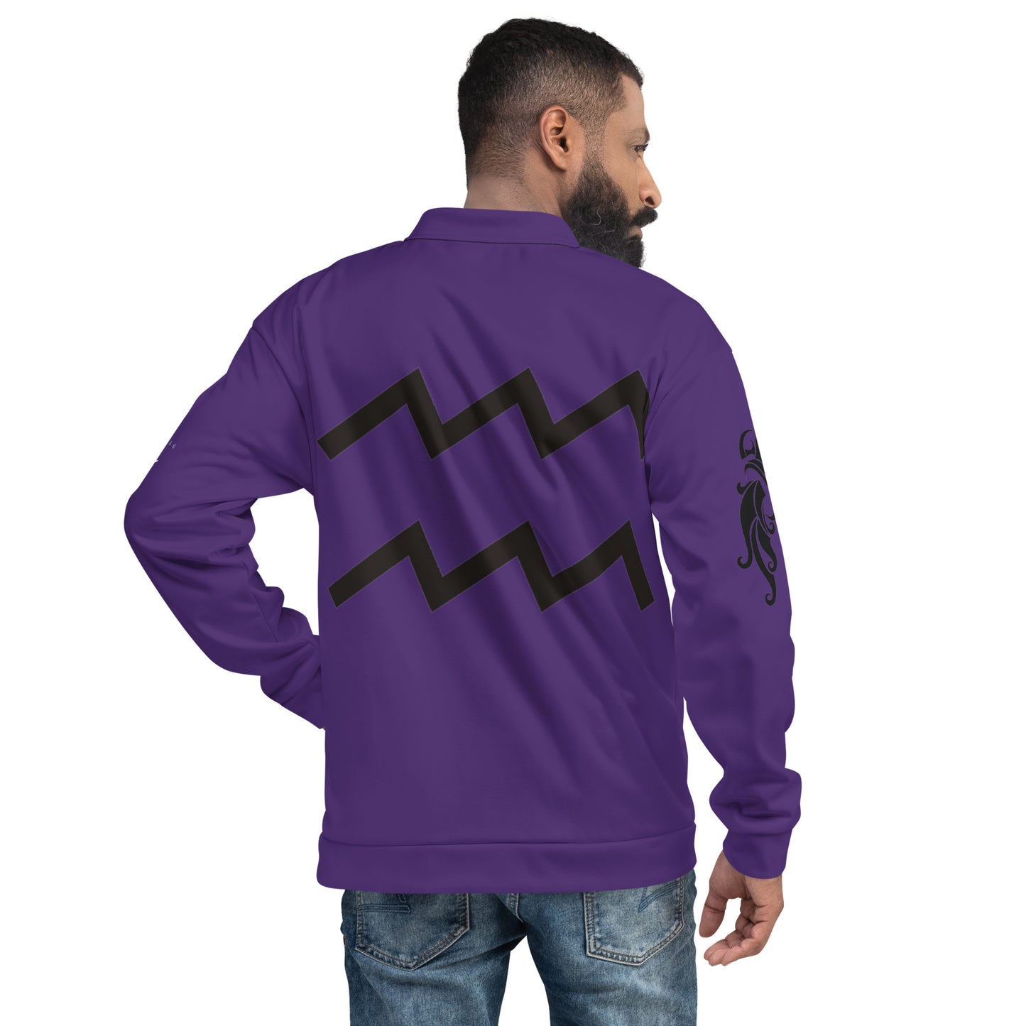 Aquarius Unisex Bomber Jacket - Purple