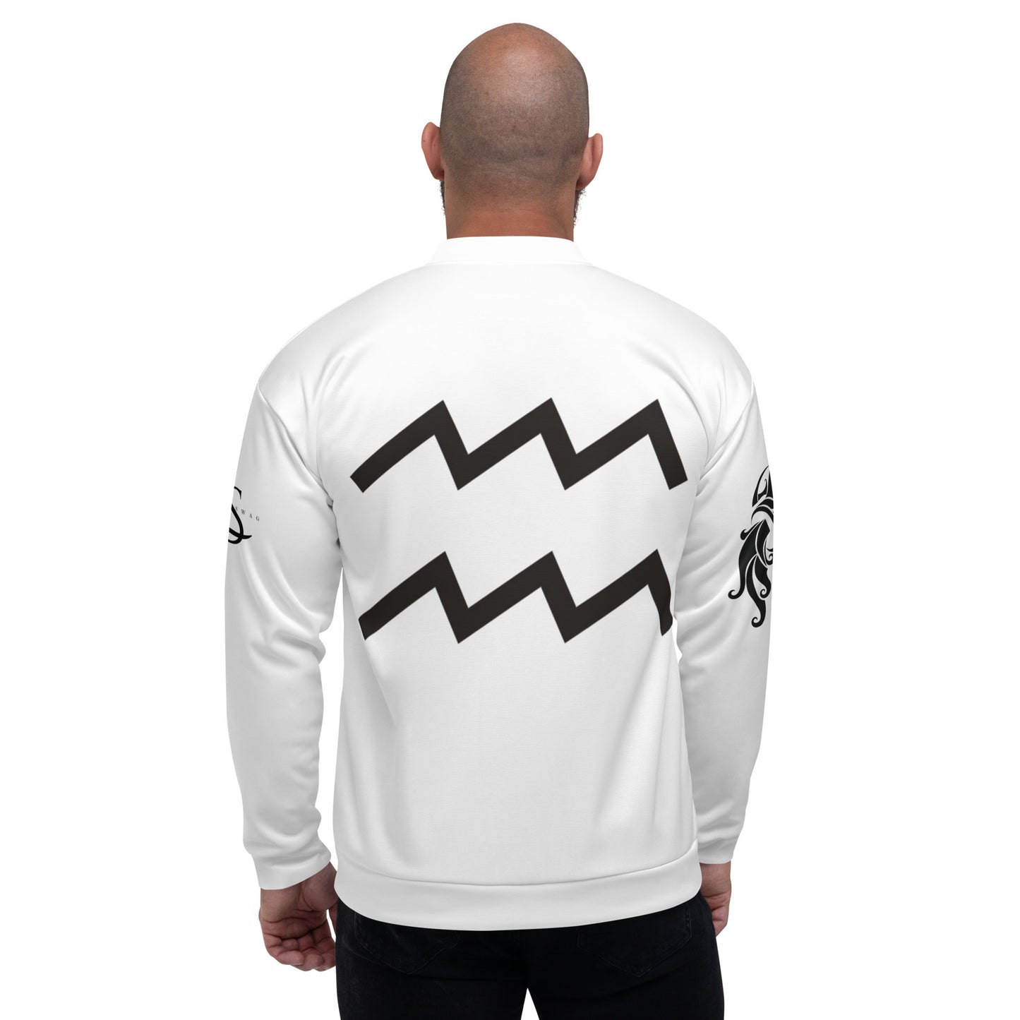 Aquarius Unisex Bomber Jacket - White