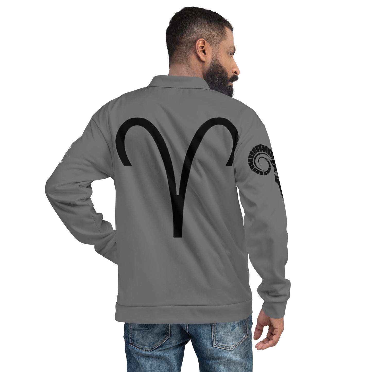 Aries Unisex Bomber Jacket - Grey