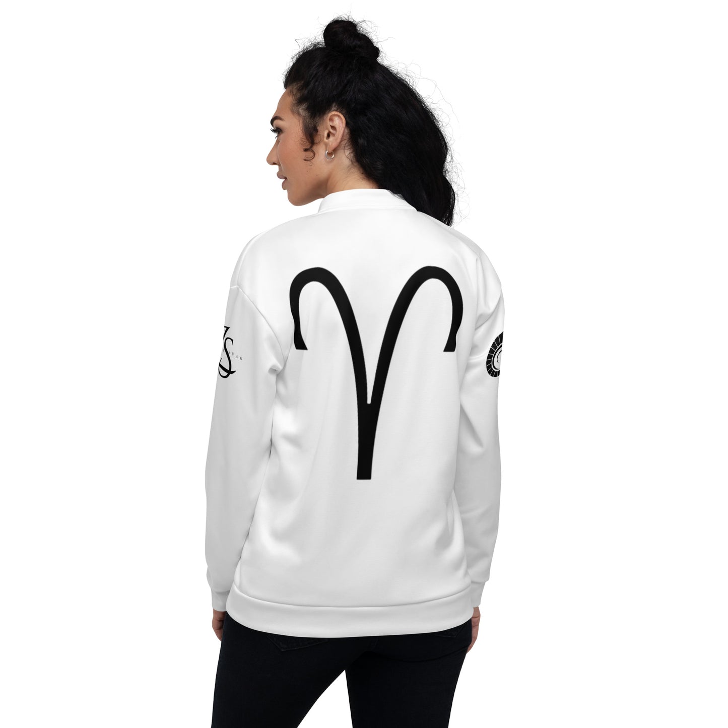 Aries Unisex Bomber Jacket - White