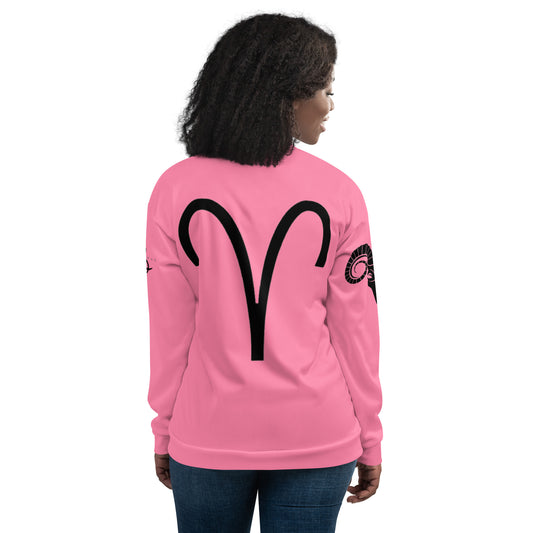 Aries Unisex Bomber Jacket - Pink