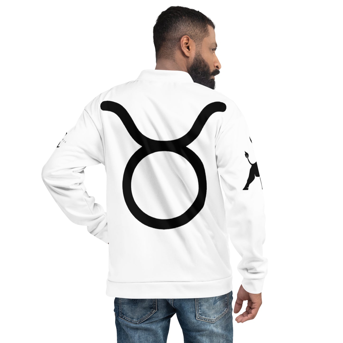 Taurus Unisex Bomber Jacket - White