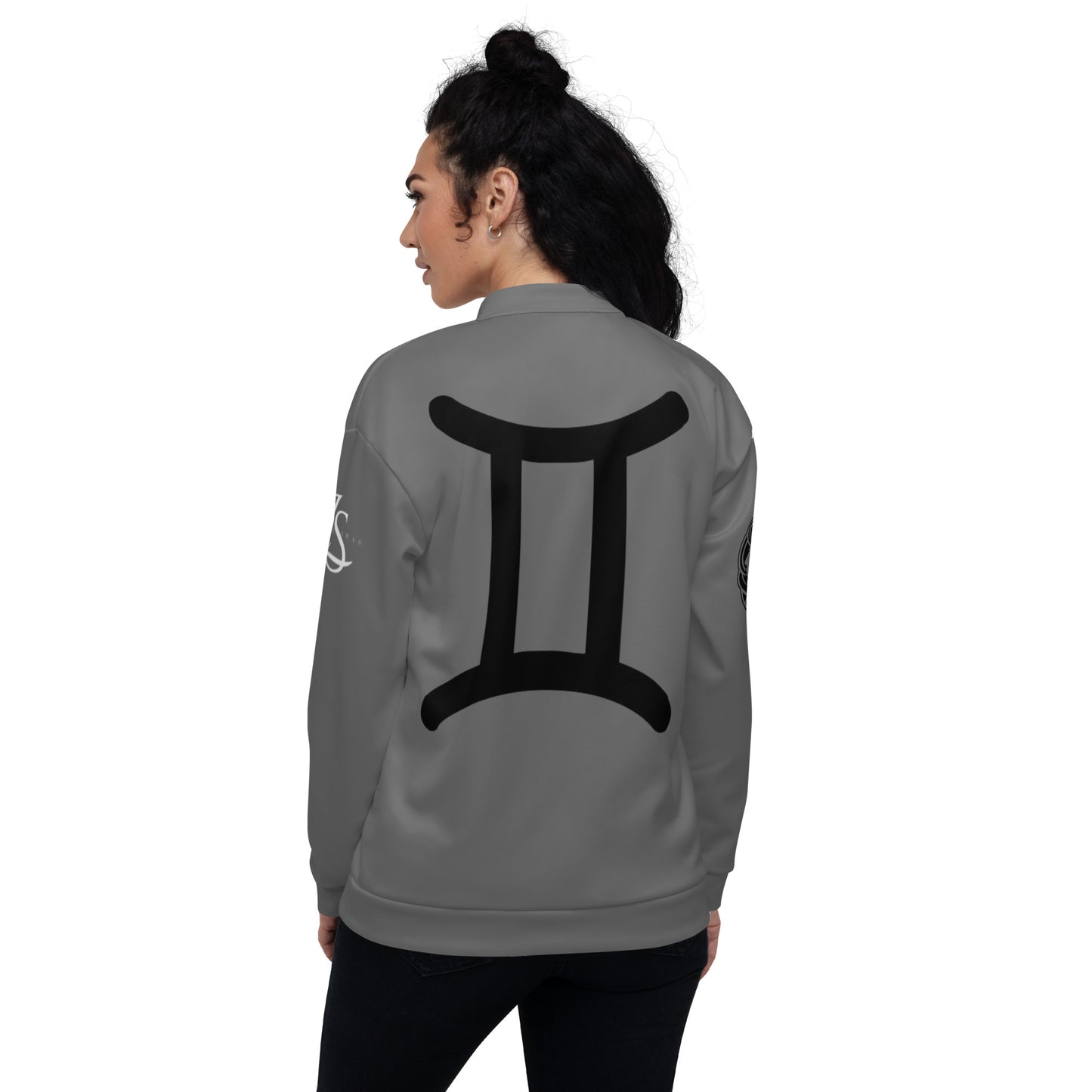 Gemini Unisex Bomber Jacket - Grey