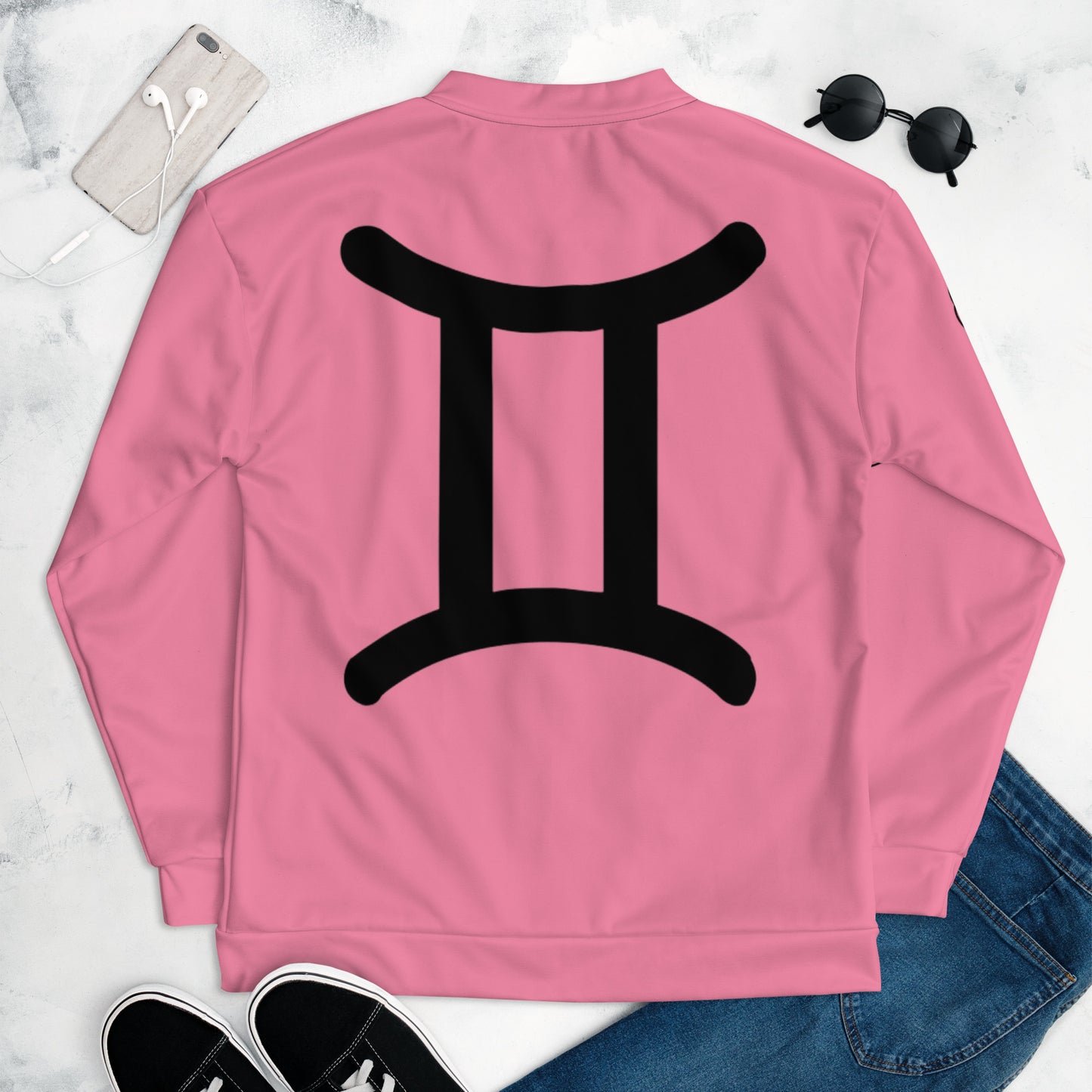 Gemini Unisex Bomber Jacket - Pink