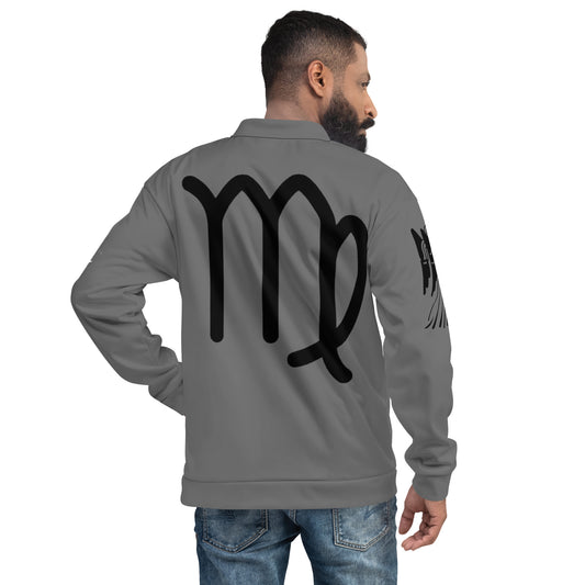 Virgo Unisex Bomber Jacket - Grey