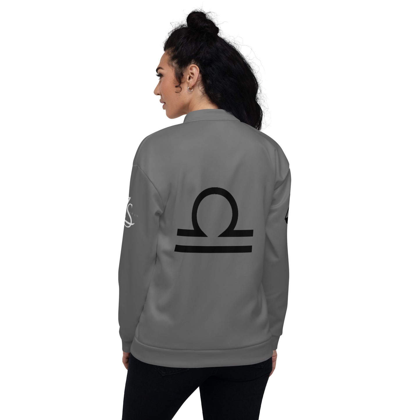 Libra Unisex Bomber Jacket - Grey