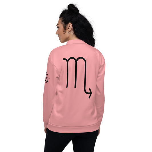 Scorpio Unisex Bomber Jacket - Pink