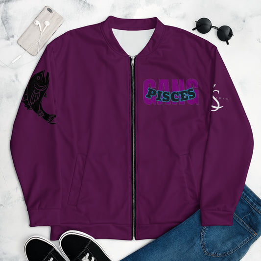 Pisces Unisex Bomber Jacket - Purple