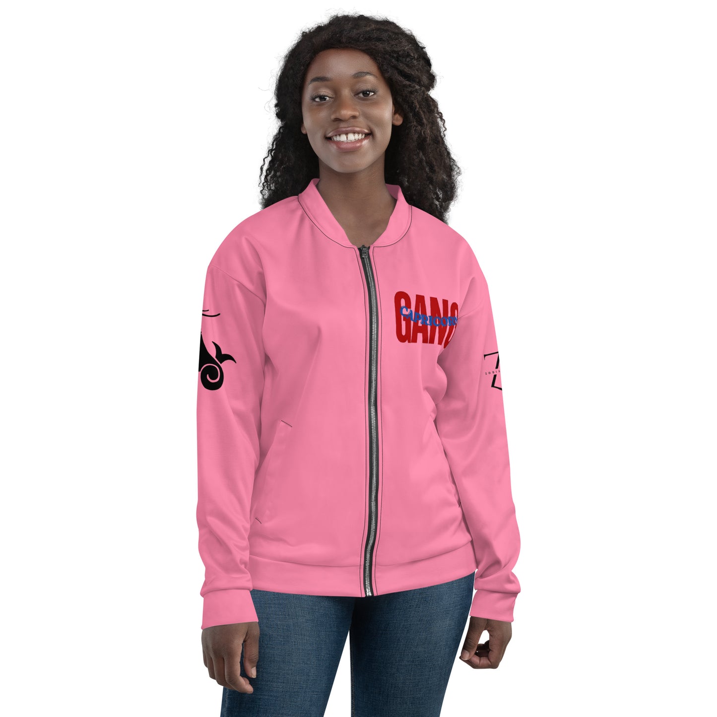 Capricorn Unisex Bomber Jacket - Pink