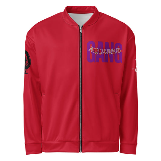 Aquarius Unisex Bomber Jacket - Red