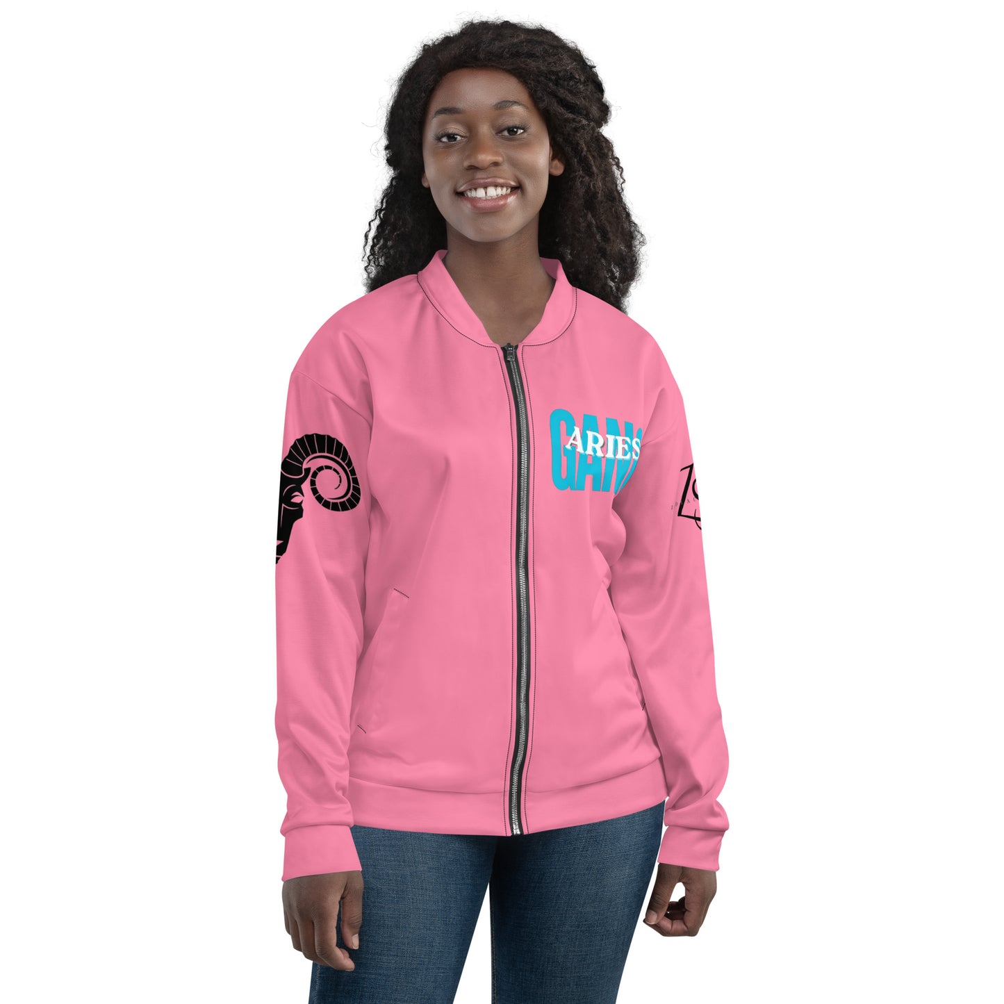 Aries Unisex Bomber Jacket - Pink