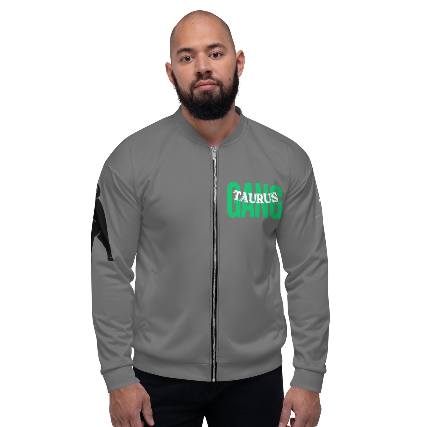 Taurus Unisex Bomber Jacket - Grey