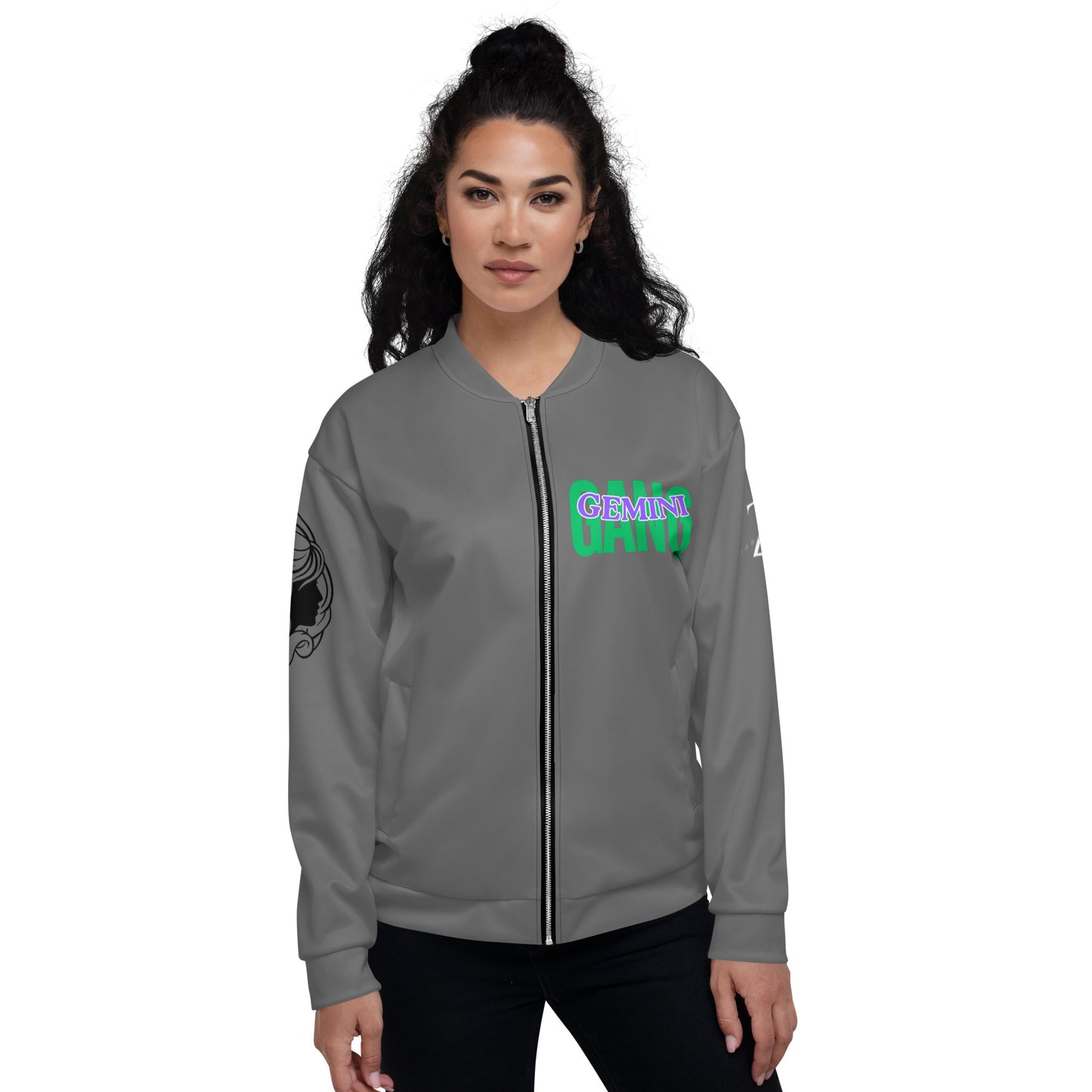 Gemini Unisex Bomber Jacket - Grey