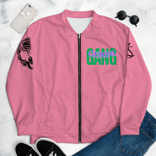 Gemini Unisex Bomber Jacket - Pink