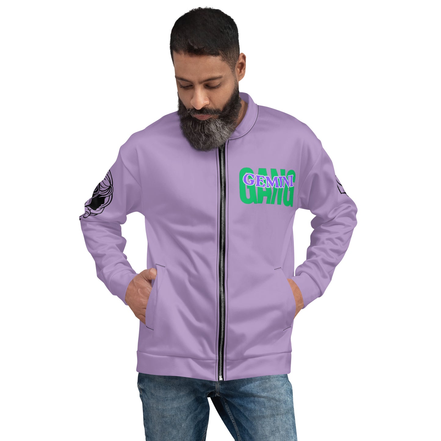 Gemini Unisex Bomber Jacket - Lavender