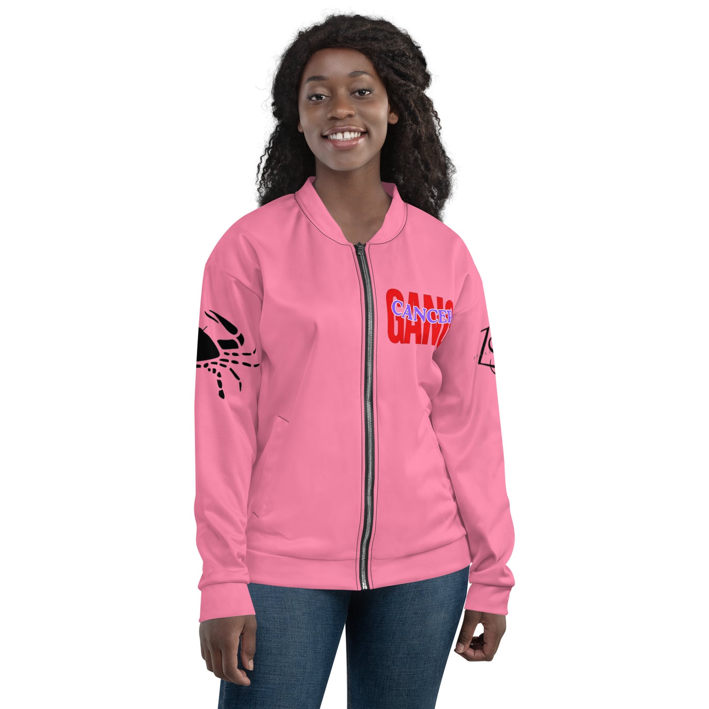 Cancer Unisex Bomber Jacket - Pink