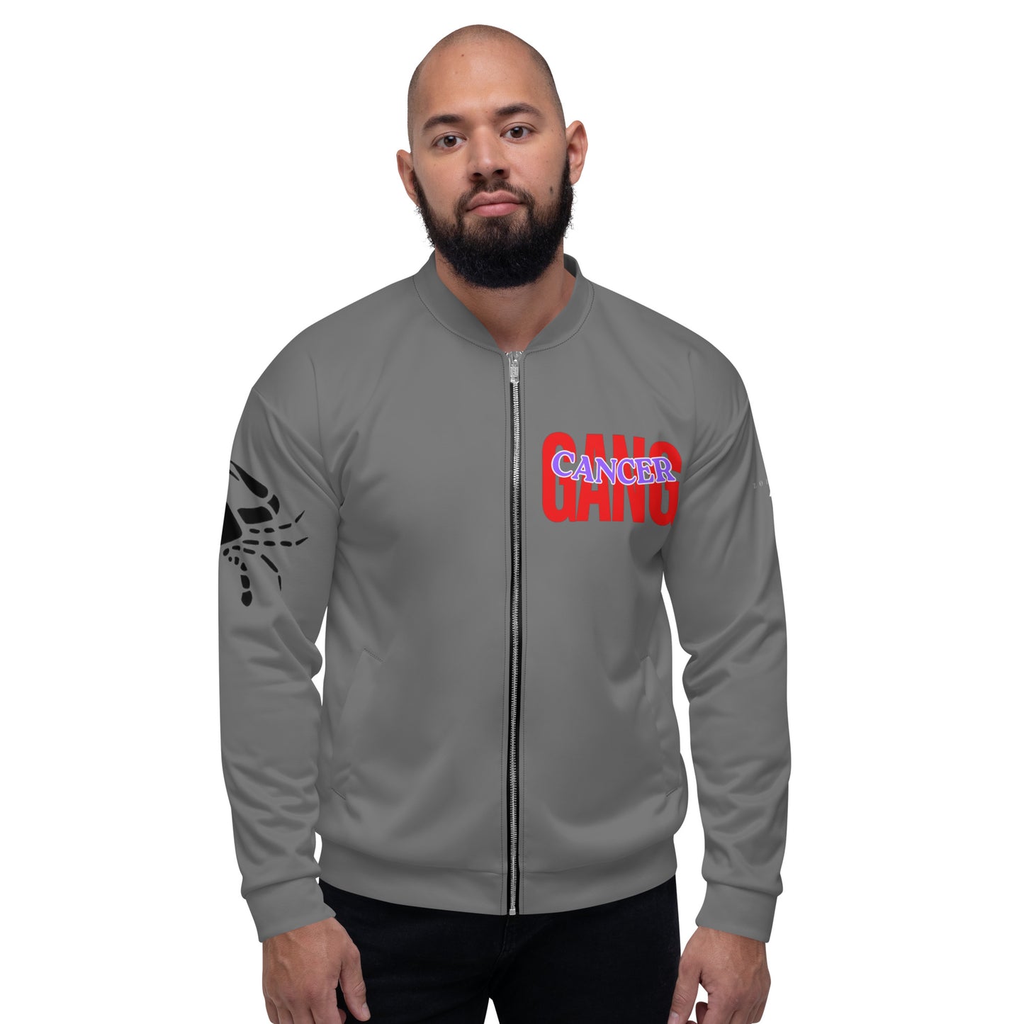 Cancer Unisex Bomber Jacket - Grey