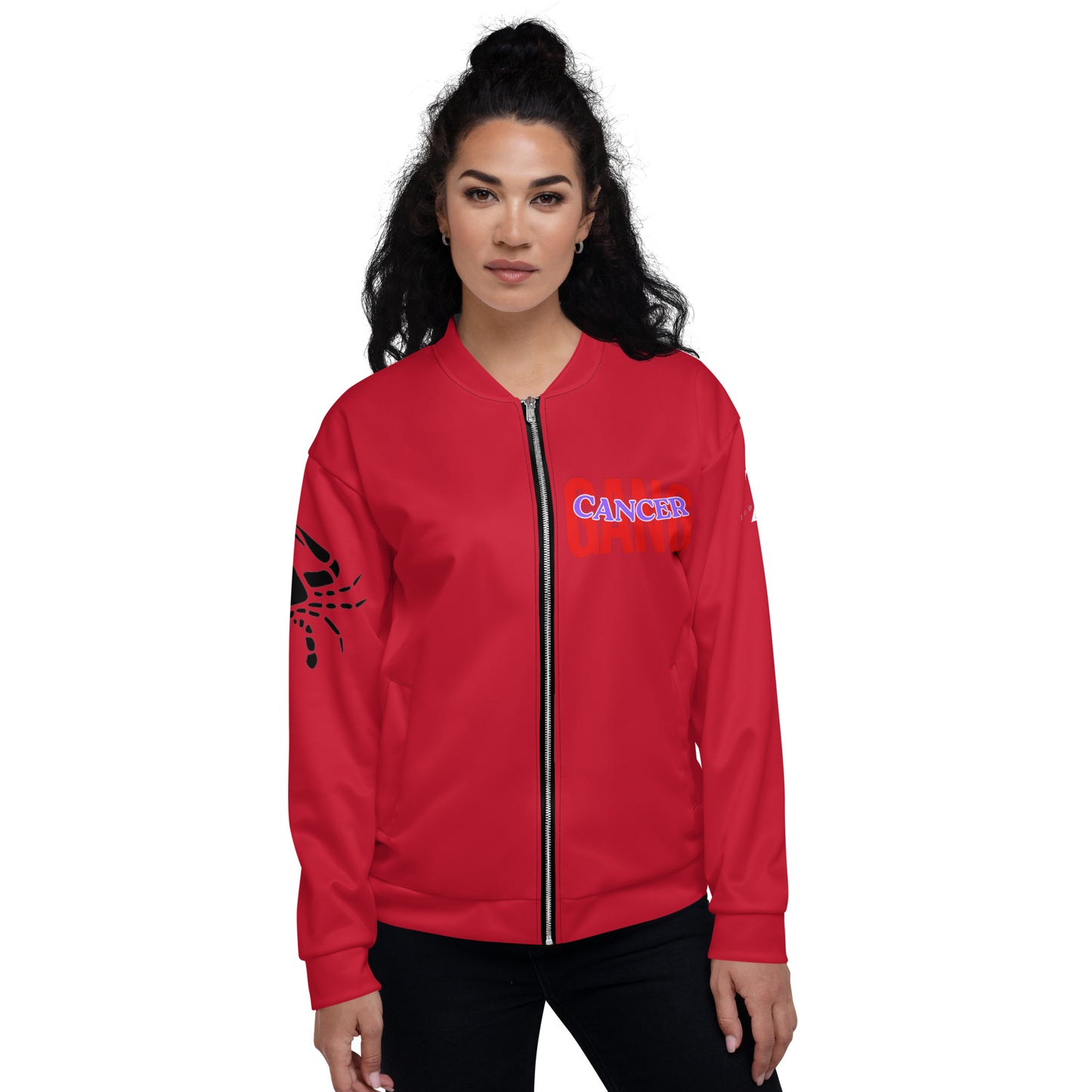 Cancer Unisex Bomber Jacket - Red