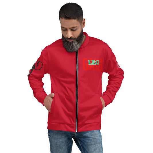 Leo Unisex Bomber Jacket - Red