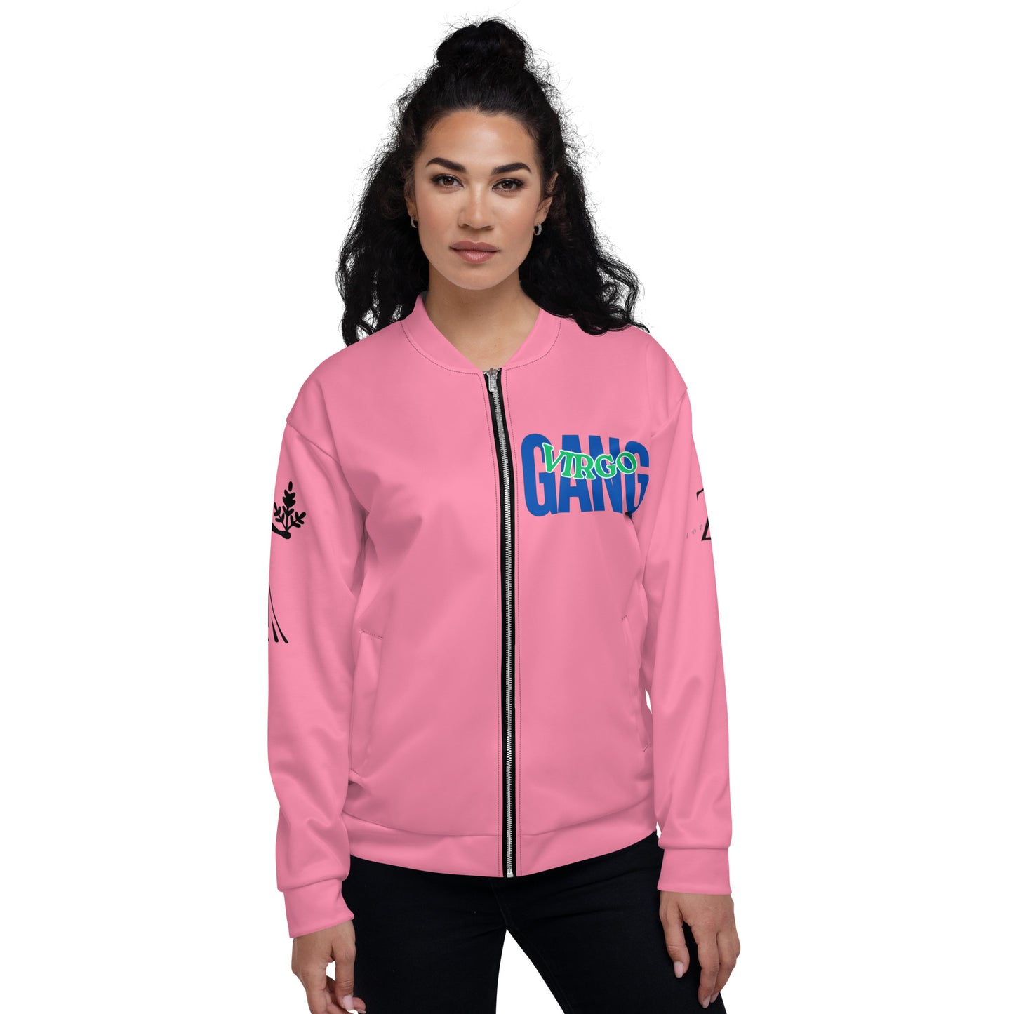 Virgo Unisex Bomber Jacket - Pink