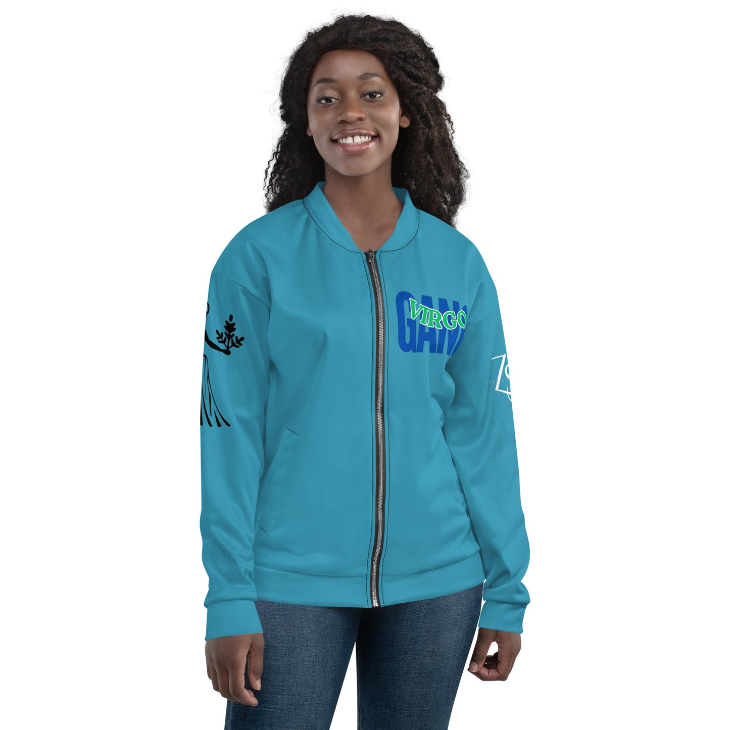 Virgo Unisex Bomber Jacket - Blue