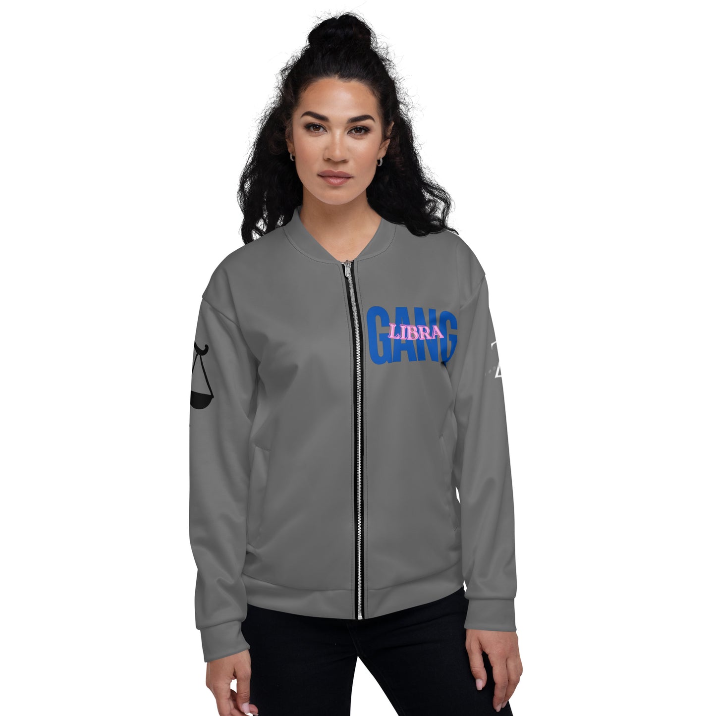 Libra Unisex Bomber Jacket - Grey