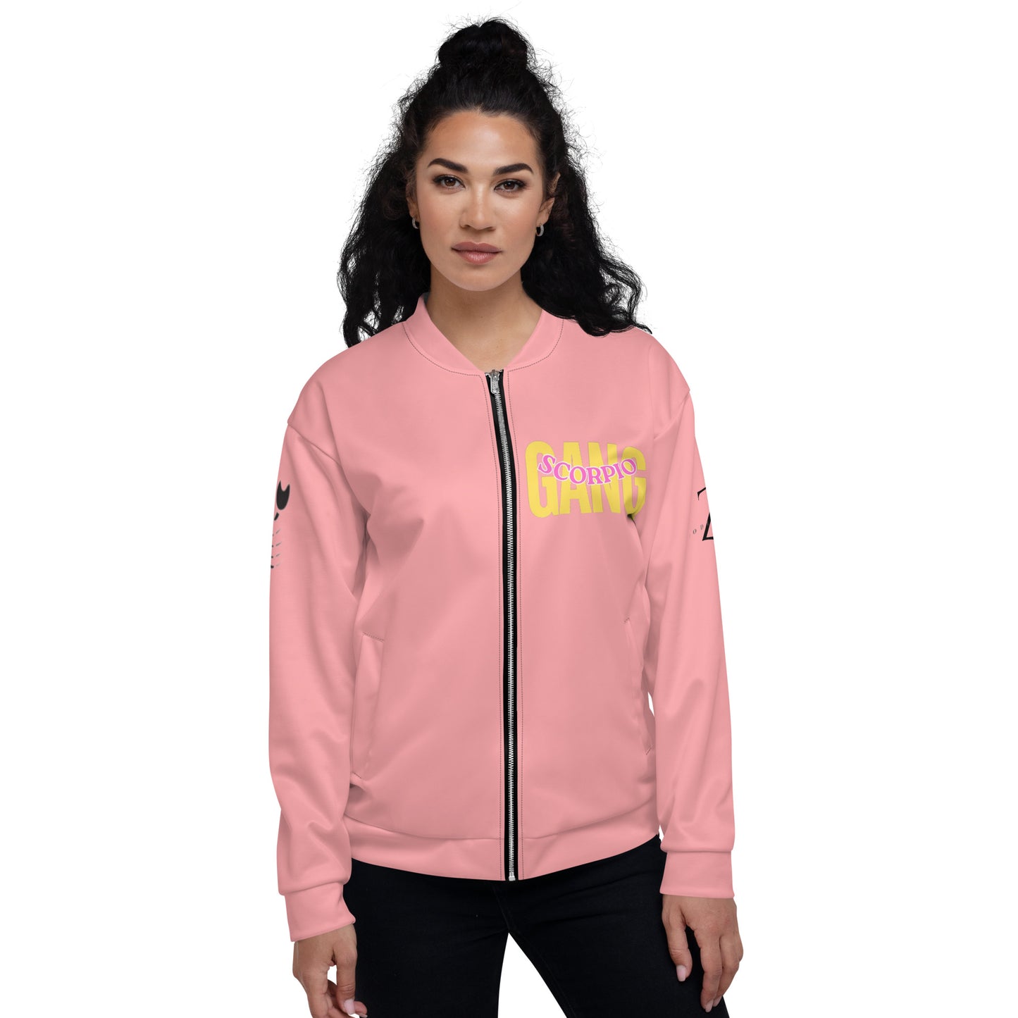 Scorpio Unisex Bomber Jacket - Pink