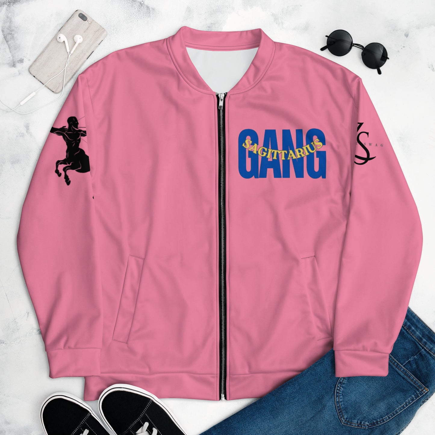 Sagittarius Unisex Bomber Jacket - Pink