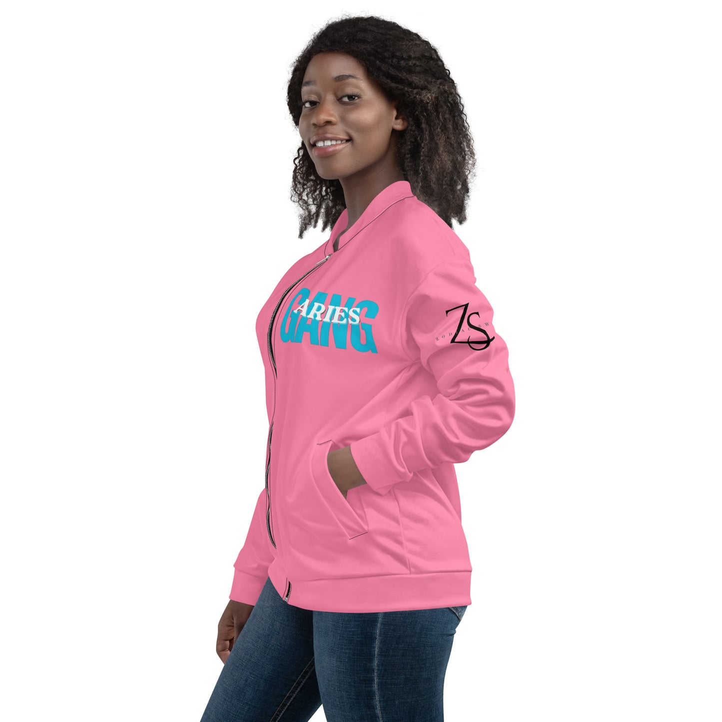 Aries Unisex Bomber Jacket - Pink