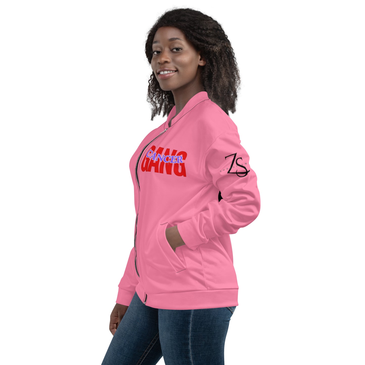 Cancer Unisex Bomber Jacket - Pink