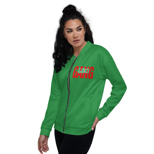 Leo Unisex Bomber Jacket - Green