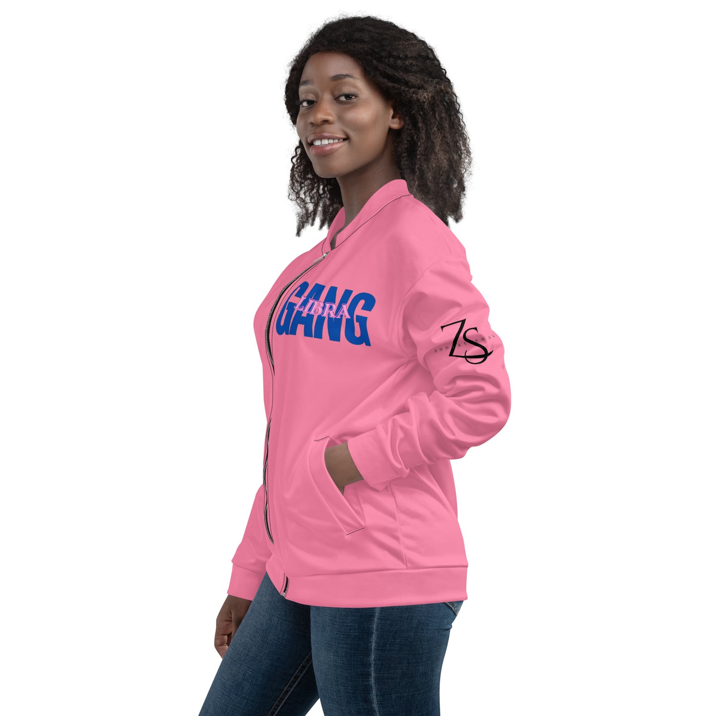 Libra Unisex Bomber Jacket - Pink