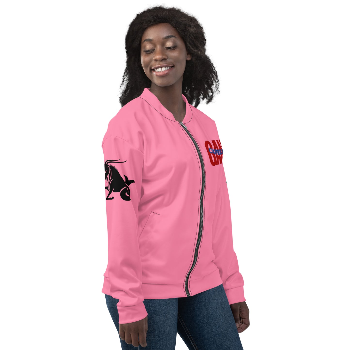 Capricorn Unisex Bomber Jacket - Pink