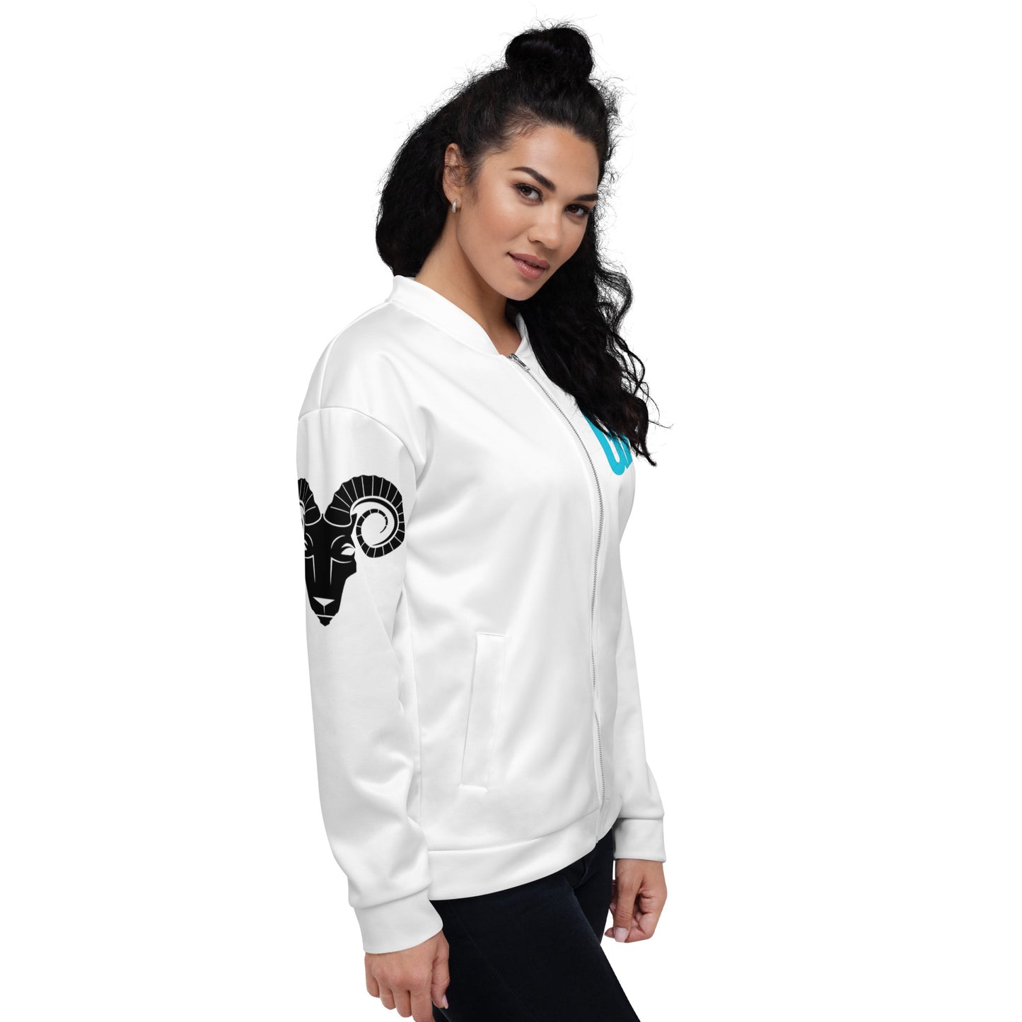 Aries Unisex Bomber Jacket - White