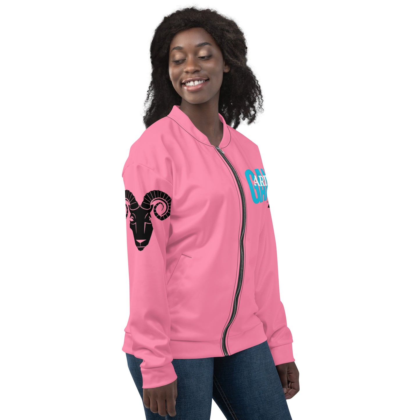 Aries Unisex Bomber Jacket - Pink