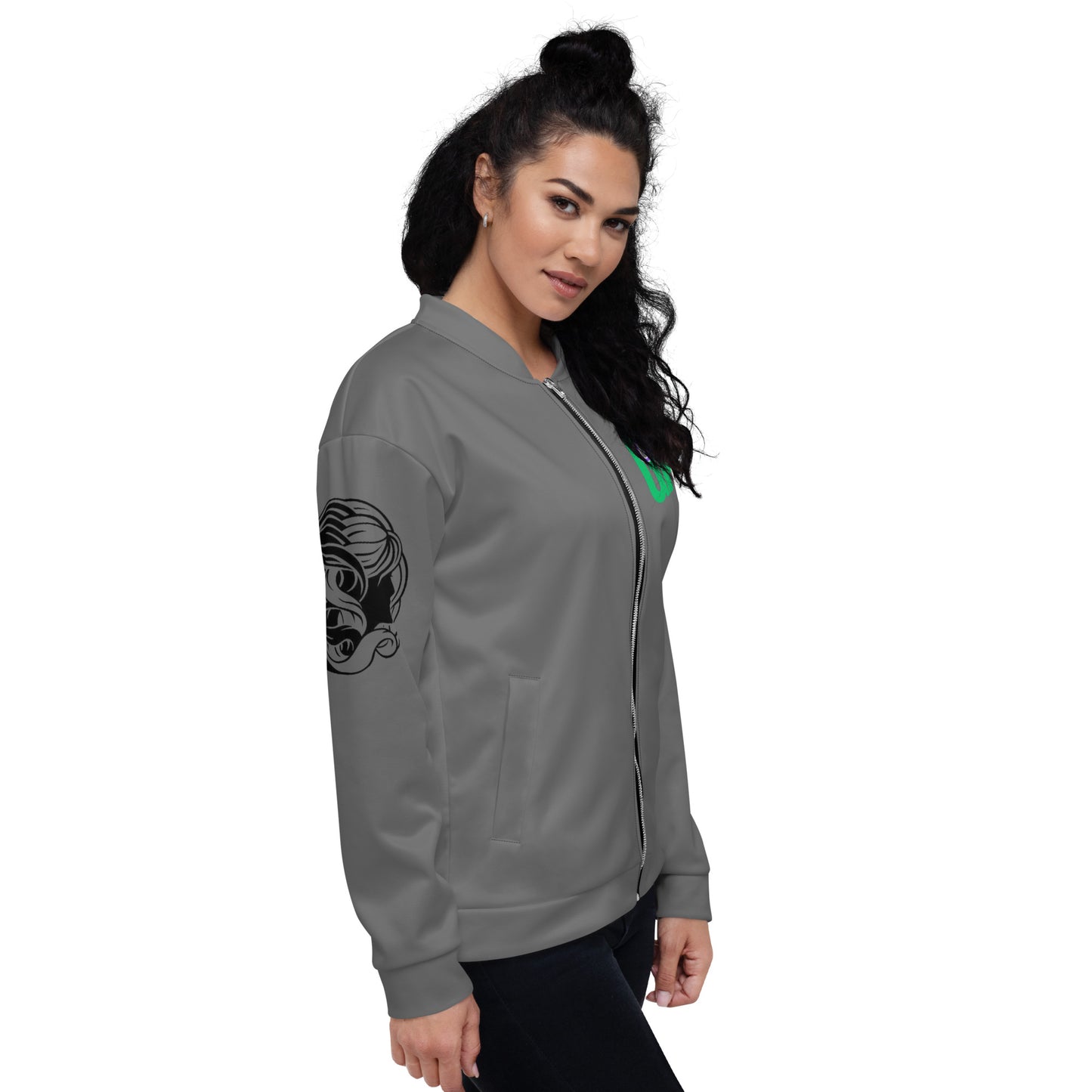 Gemini Unisex Bomber Jacket - Grey