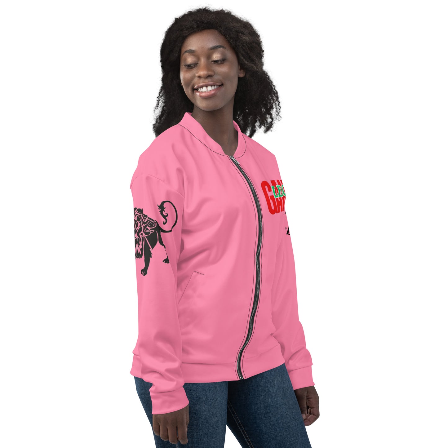 Leo Unisex Bomber Jacket - Pink