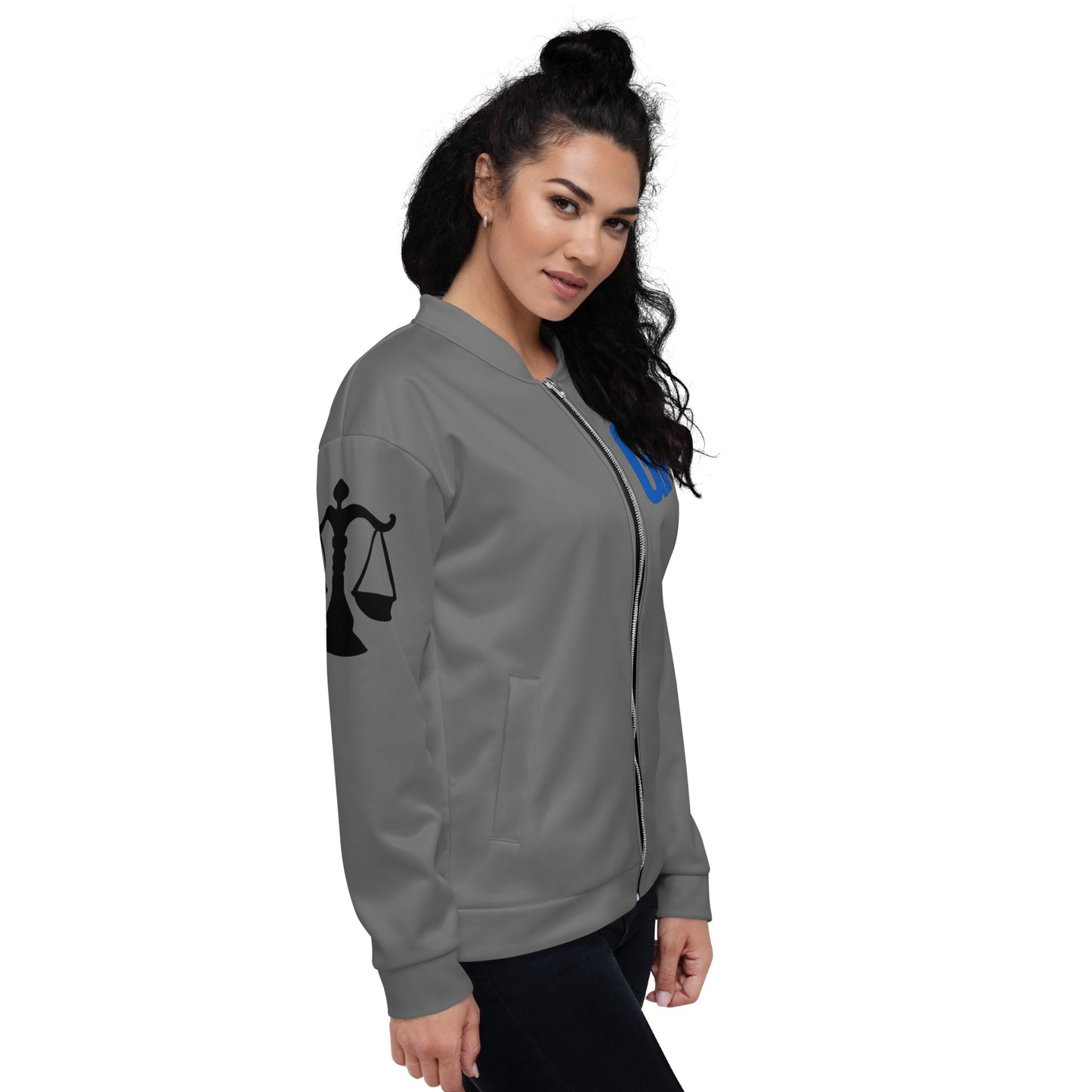 Libra Unisex Bomber Jacket - Grey