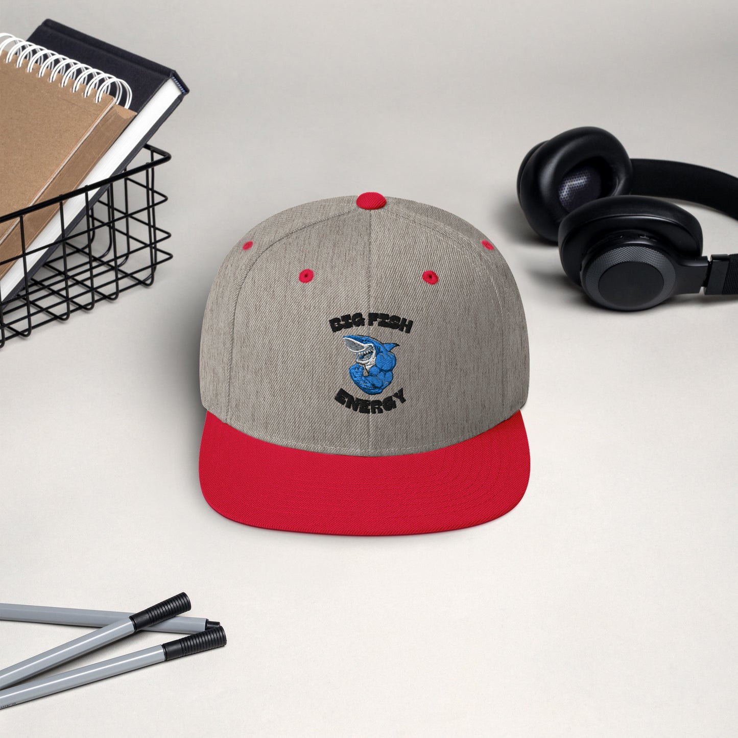 Big Fish Energy Shark Snapback Hat