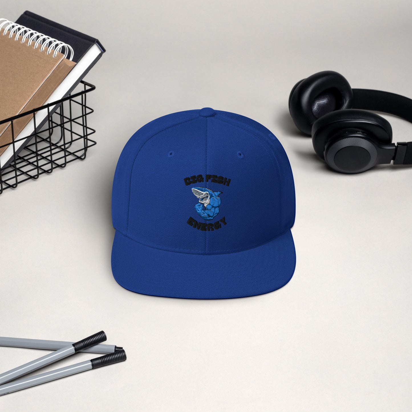 Big Fish Energy Shark Snapback Hat